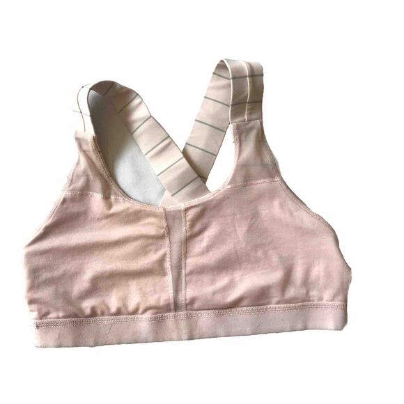 Lululemon Womens All Sport Bra SZ 4 6? Pink Stripe Medium Support Yoga Run EUC! - Picture 9 of 9